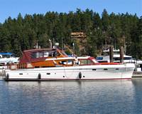 An older wooden Chris Craft with lots of shine.