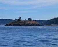 Battleship Island near the main entrance to Roche Harbor.