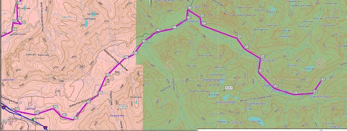 Middle Fork Route Map