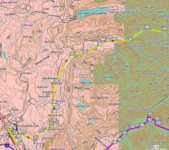 Map of North Fork Route