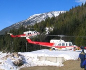 Saturday, 3-13-2004  Nakusp Hot Springs helipad.